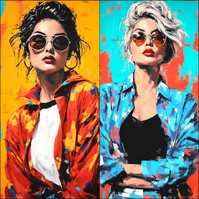 create a unique pop art style modern artwork