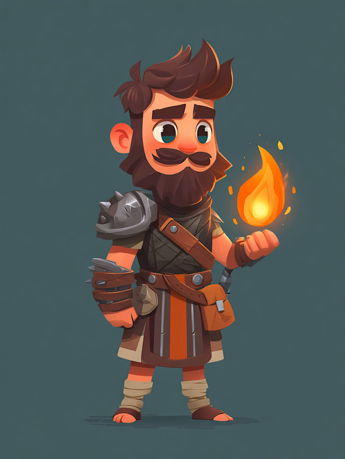 raw 2d game character for game art