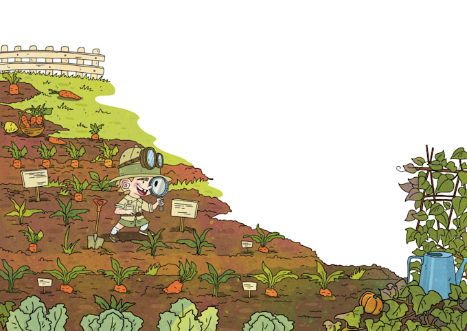 create cartoon childrens book illustrations