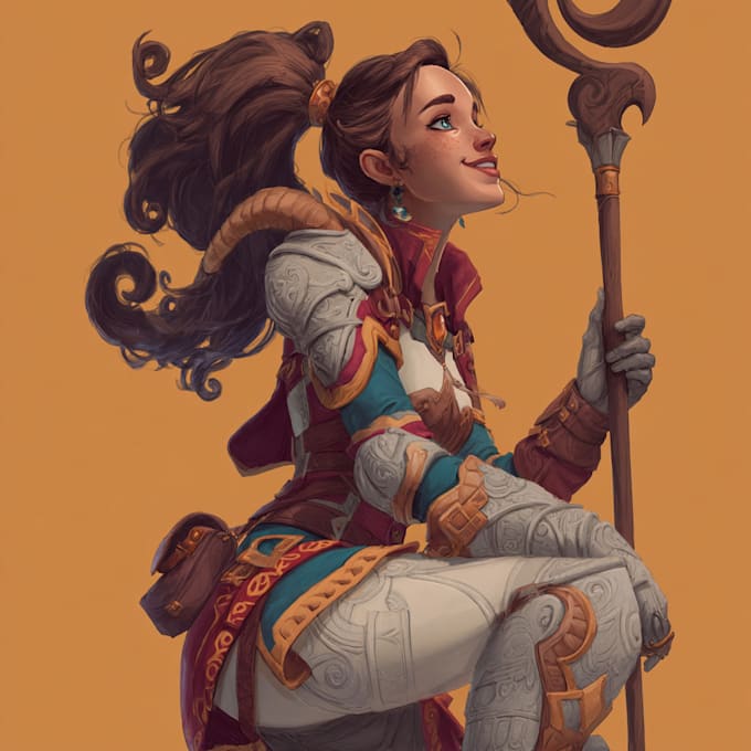 design unique fantasy characters with detailed costumes