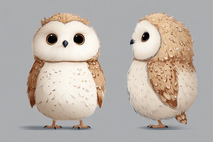illustrate animals in a cute cartoon style