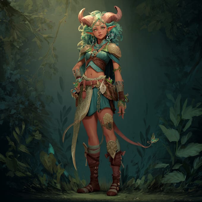 create fantasy character portrait art