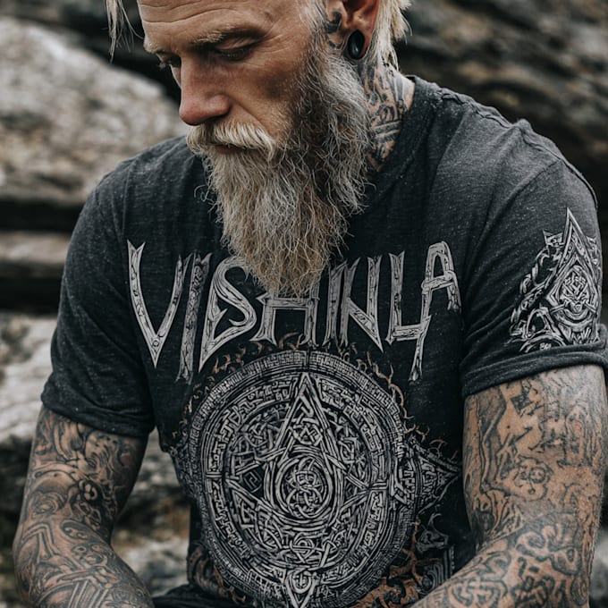 design custom viking tattoo and tshirt art