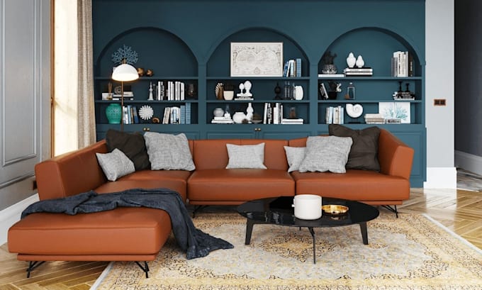 home interior design with 3d renders