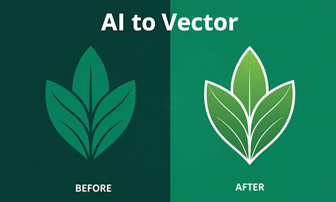 fix and vectorize ai generated logo or ai to vector conversion