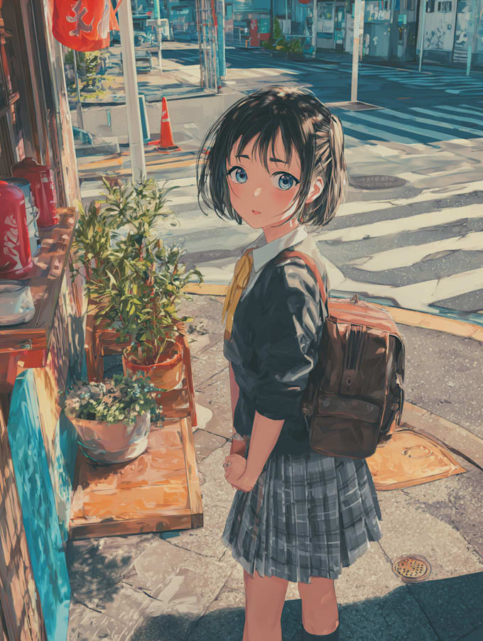 make an interesting anime character design for you