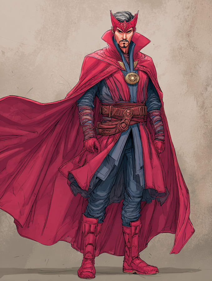 do a superhero character design