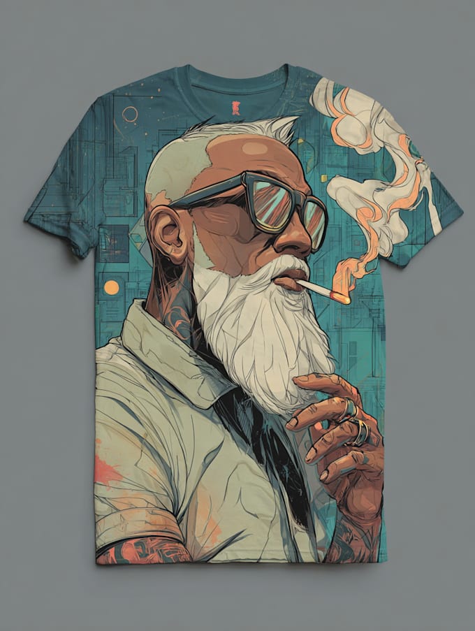 draw amazing custom illustration t shirt design
