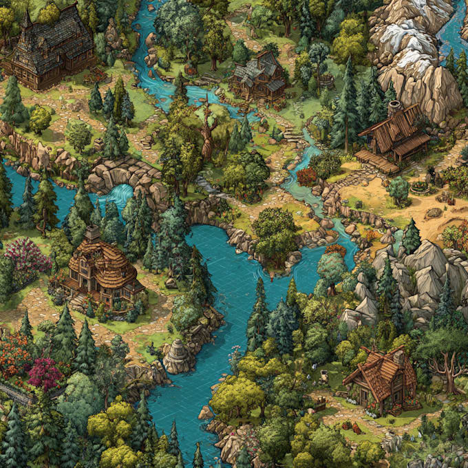 draw a custom fantasy map for fantasy, scifi, book