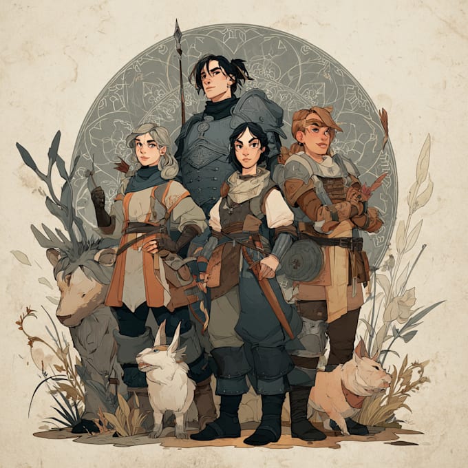 make a illustrate your d and d character portrai