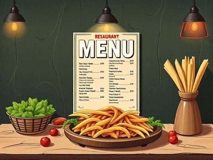 design amazing editable food restaurant menu