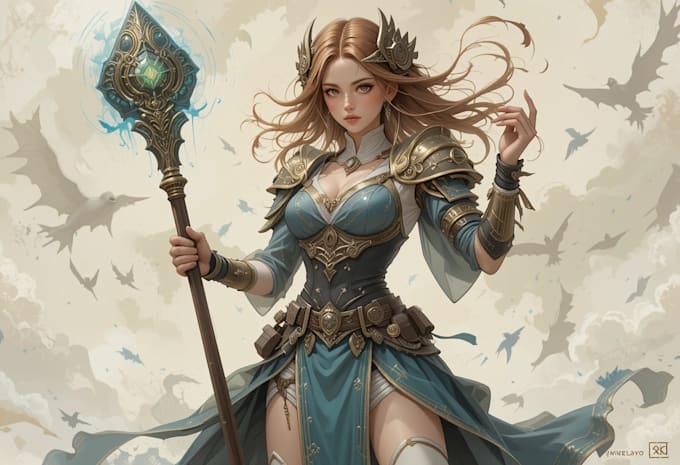 draw fantasy illustrations, concept art, and card game art