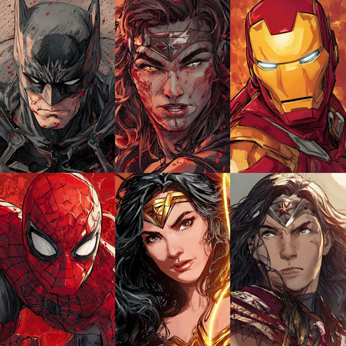 draw you dc or marvel style comic book and superhero