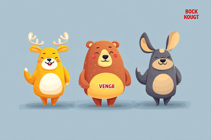 do cute animals, cute characters, cute cartoon mascot vector