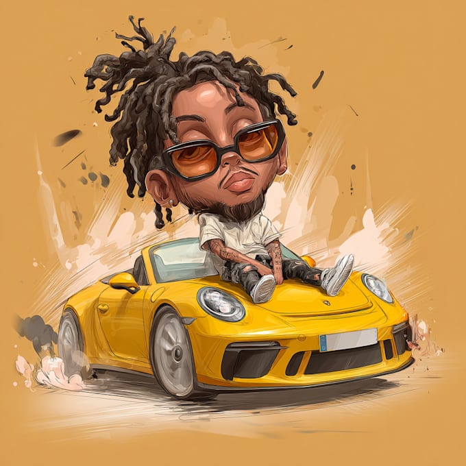 do a funny cartoon character, caricature, portrait