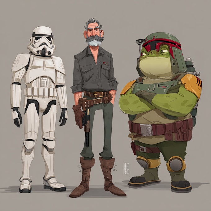 draw sci fi and star wars character