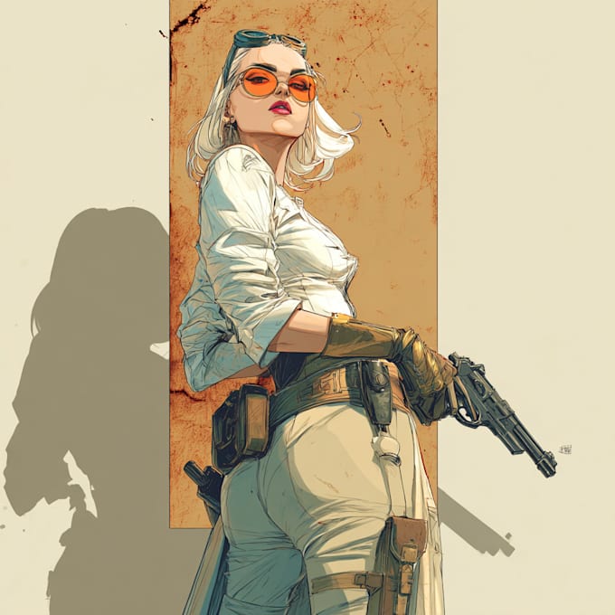 draw comic art for books, panels, and characters