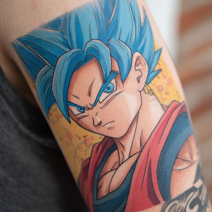 make comic cartoon anime tattoo design