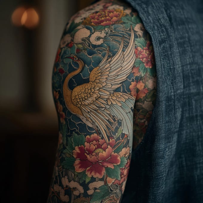 make a traditional japanese irezumi tattoo