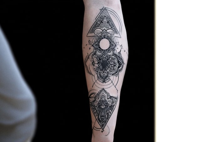 create unique custom geometric tattoo design