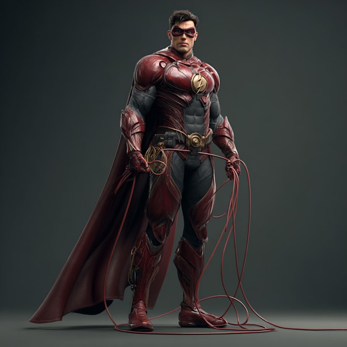 draw you as a superhero marvel or dc character