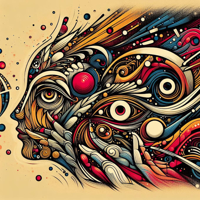 draw illustration expresionism art, abstract