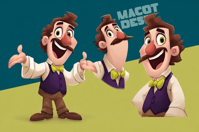 create cartoon character design mascot