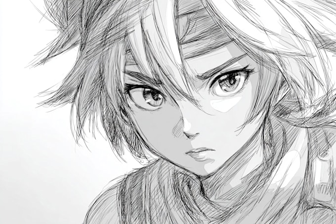 draw anime sketch colored for you