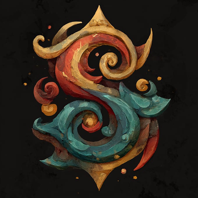 hand paint fantasy logo