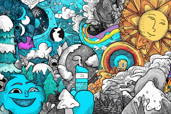 create doodle illustration for any purpose