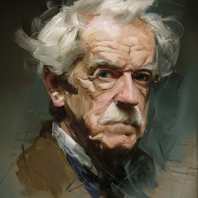 draw realistic digital oil portrait painting