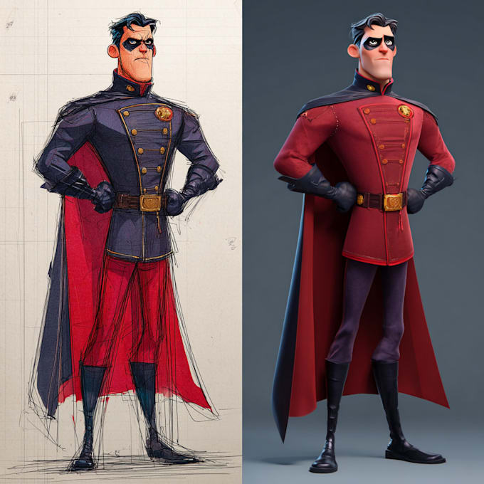 do superhero or villain character design