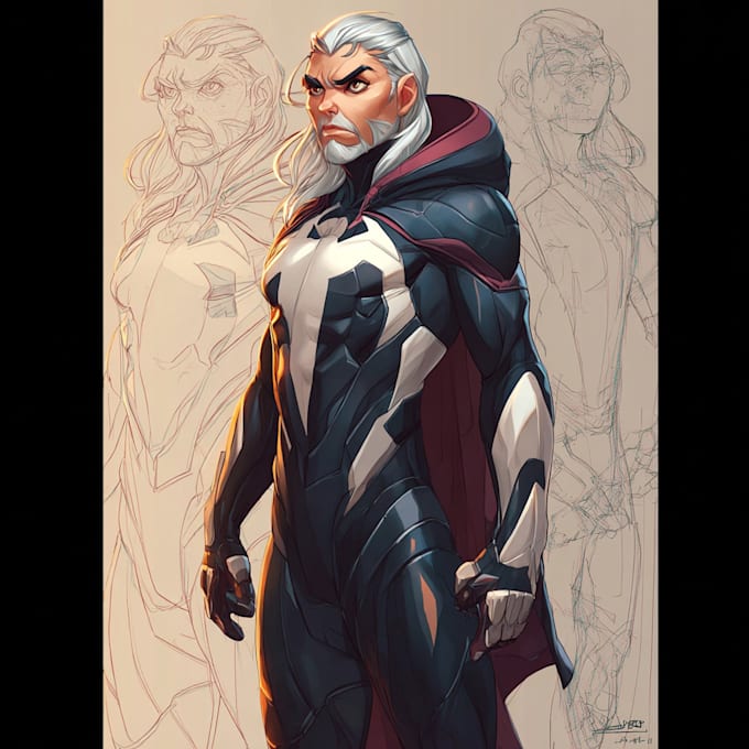 create custom superhero character in action