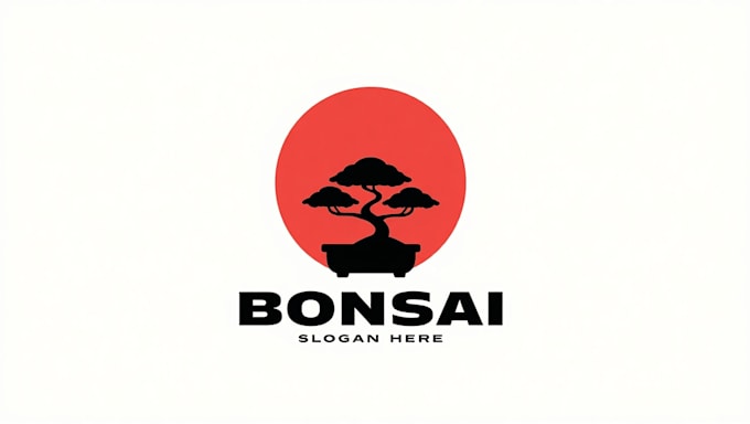 make a high quality bonsai tree logo with unlimited revisions