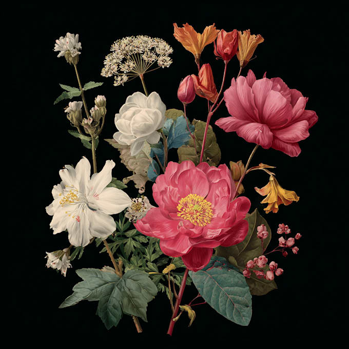 do an botanical seamless pattern, floral illustrations