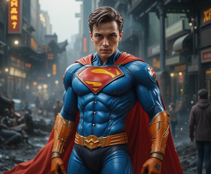 made a amazing superhero character for you