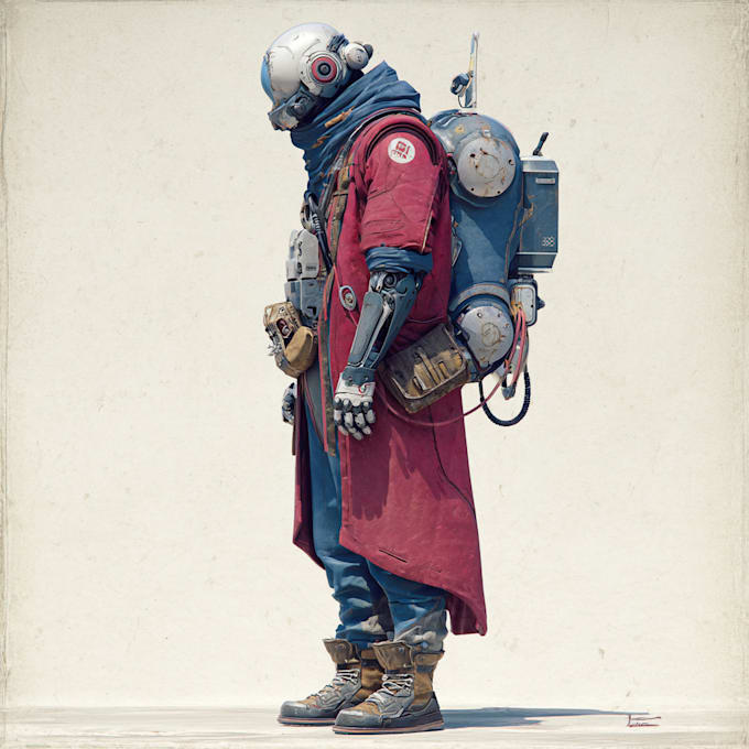 sci fi character illustration or sci fi character art