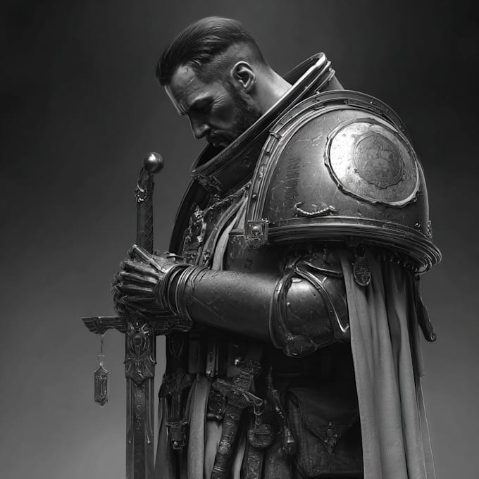 design a warhammer 40k character illustration