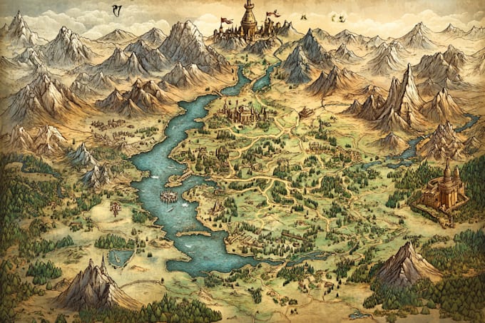 draw fantasy maps and city maps