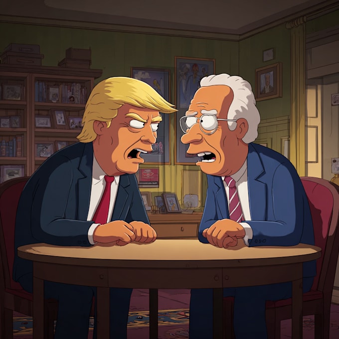 create a funny political cartoon for you