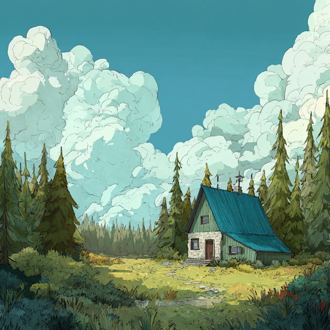 create cartoon background illustration