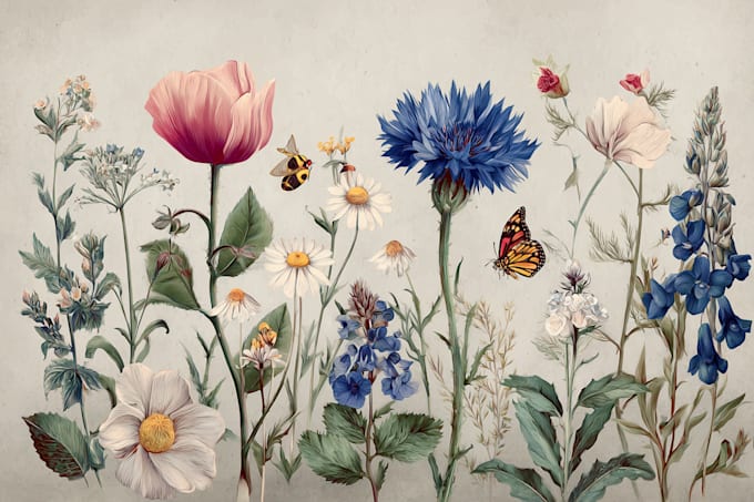 make a beautiful vintage botanical illustration