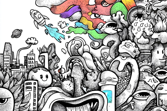 create doodle illustration for any purpose