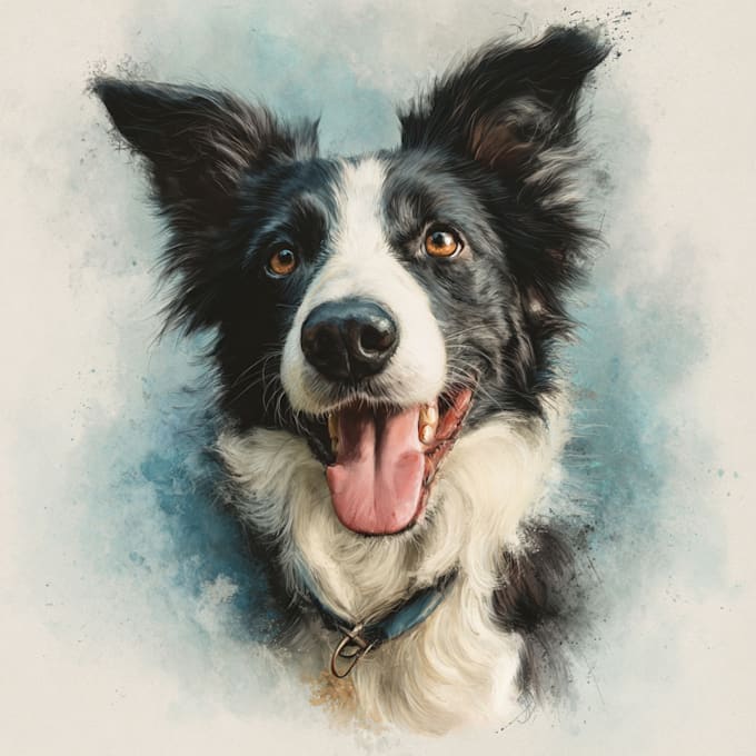draw realistic digital pet portrait dog, cat, horse