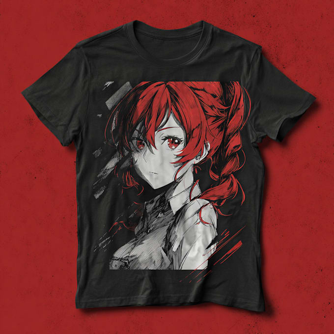 create a custom anime t shirt design for you