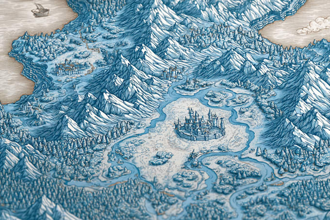 draw map illustration map design fantasy map
