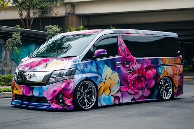 vehicle wrap design, van wrap design, car wrap design