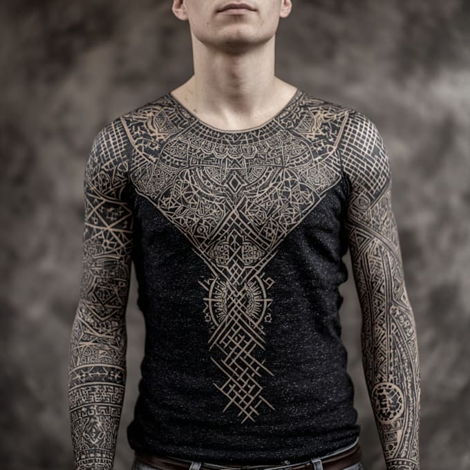 create a geometric tattoo design