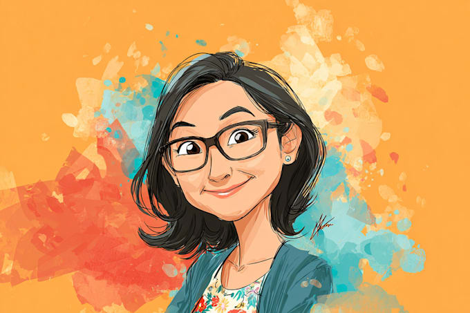 make an cartoon design in vintage style