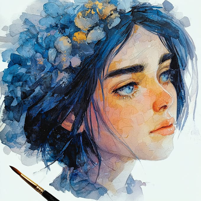 paint stunning watercolor portrait